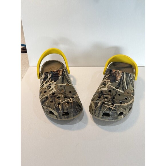 Crocs Duck Commander Camo Slides Yellow Strap Shoes Men Size 9 Outdoors Rugged main image 8